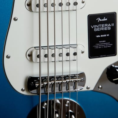 Fender Vintera II '60s Bass VI Lake Placid Blue Bass Guitar image 7