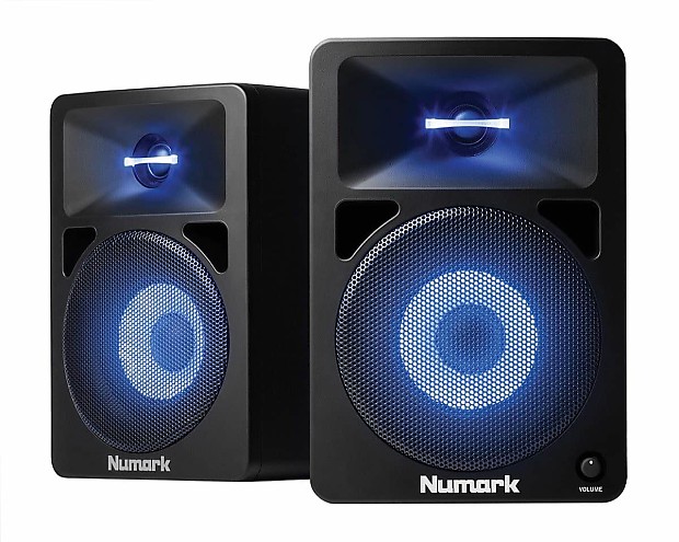 Numark N-Wave 580L Powered DJ Monitors w/ Lights (Pair) image 1