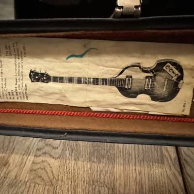 Hofner 459 guitar hardcase 1960s - Black image 13