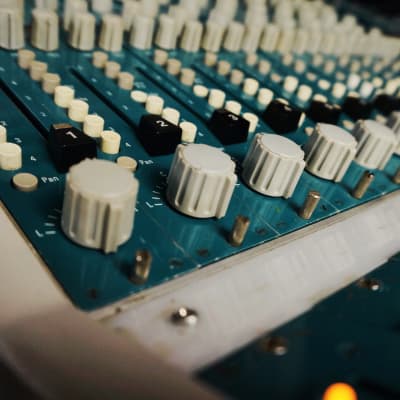 Helios Vintage 12 Channel mixing console ex The Who Ramport Studios 1971 Aqua Blue Green image 3
