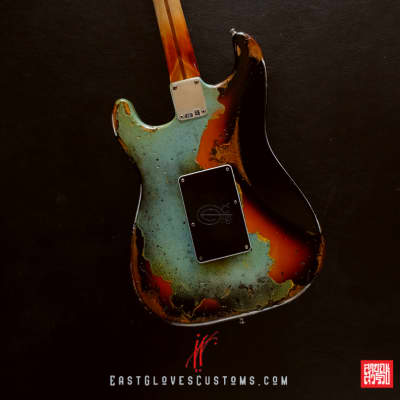 Fender Stratocaster Daphne Blue/Sunburst Heavy Aged Relic [$180 OFF for Limited Time Only] image 7