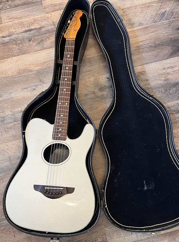 fender telecoustic silver