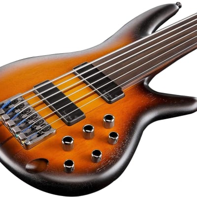 Ibanez SRF706-BBF SR Series Fretless 6-String Bass Brown Burst Flat