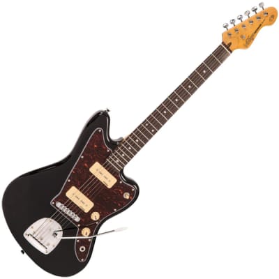 Vintage ReIssued Series V65VBK Jazzmaster Style Guitar - Black image 1