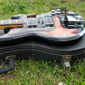 Vintage 60s Domino Teisco EB-120 Bass Guitar, Japan, 2 Pickup, Plays EXC, OHSC!! Free USA Shipping! image 9