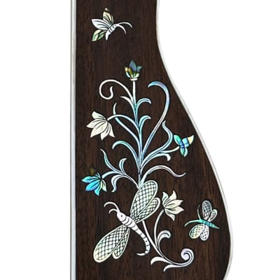 Bruce Wei, F Style Mandolin Part-Rosewood Pickguard w/MOP Art Inlay (164) for sale