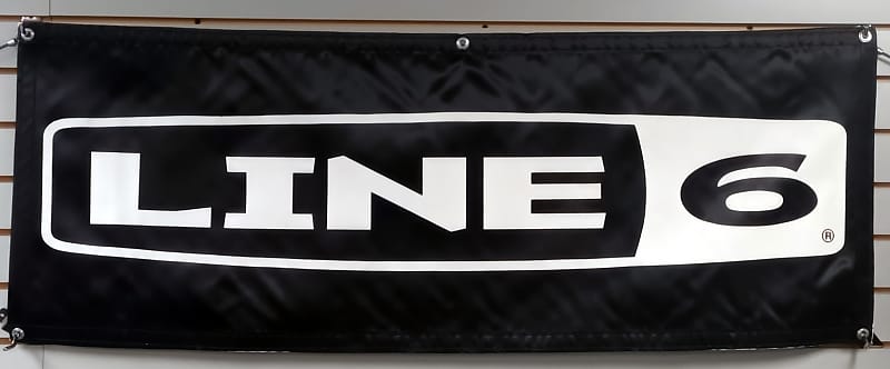 Line 6 Banner Black w/White 47" X 17" NEW image 1