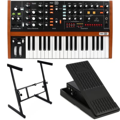 Behringer Poly D Polyphonic Analog Synthesizer with Stand and Expression Pedal