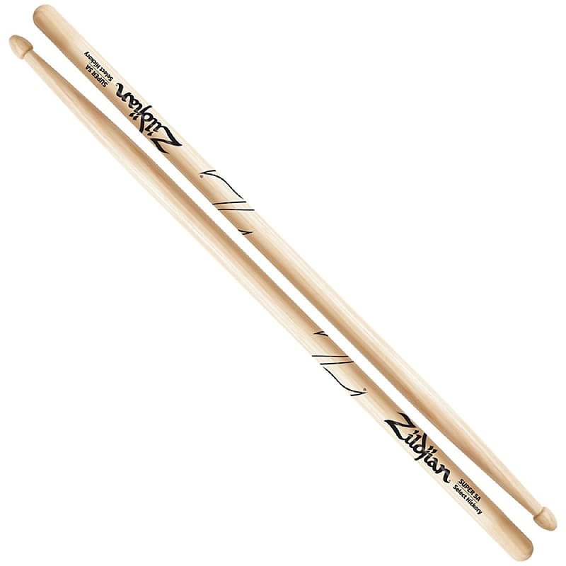 Zildjian ZS5A Hickory Series Super 5A Wood Tip Drum Sticks image 1