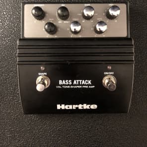 Hartke Bass Attack Pre Amp Tone Shaper DI Pedal Black/Silver image 1