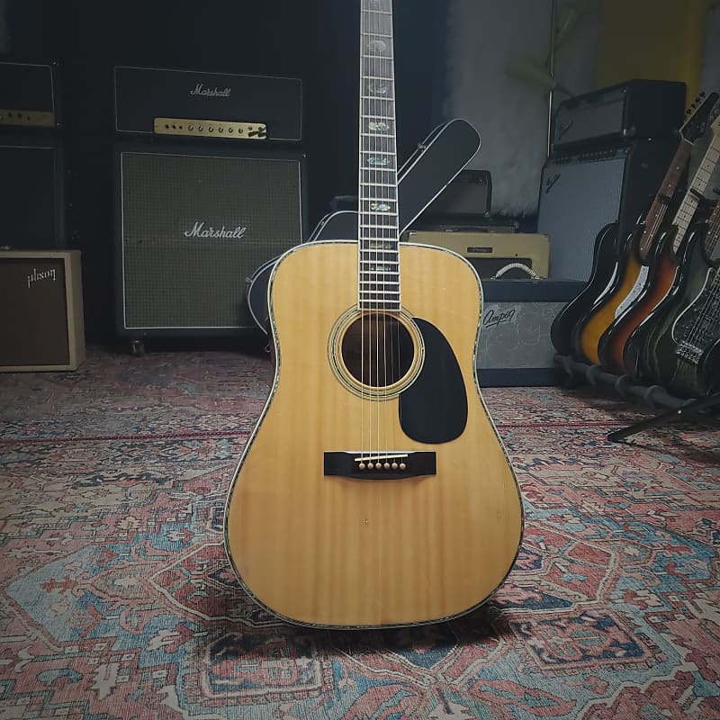 1978 Morris W40 D35/41 Style Dreadnought Natural | Reverb