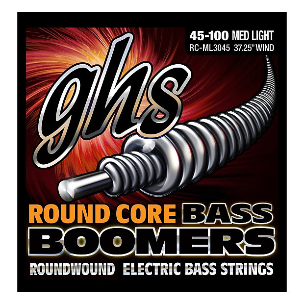 GHS ML3045 Bass Boomers Long-Scale Electric Bass Strings - Medium Light  (45-100) image 2
