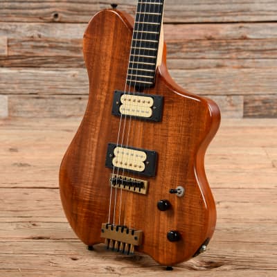 Steve Ezzo Custom Headless 6-String Guitar Koa image 2