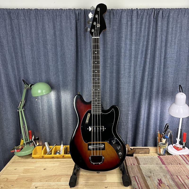 1970s Mini Electric Bass 3-Tone Sunburst (RESTORED) image 1