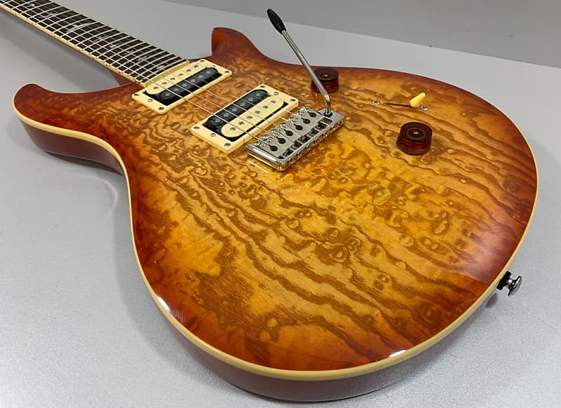 prs se custom 24 burled ash vintage sunburst