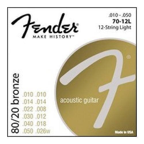 Fender 80/20 Bronze Strings 12 String Set 70-12L | 0730070423 image 1