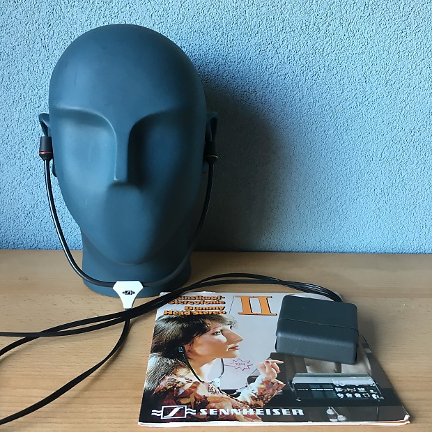 Condenser mic huge sound Sennheiser Kunstkopf MKE 2002 binaural head record vintage microphones