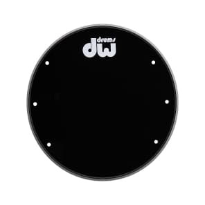 DW DRDHGB22K Front Ported Black Resonant Bass Drum Head with Logo - 22"