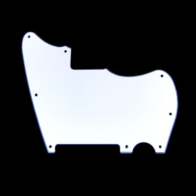 Jazzcaster / telemaster Hybrid Style Guitar Pickguard ,no pickup, 3ply White