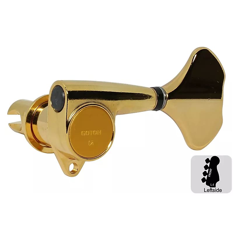 GOTOH GB707 Compact Bass Tuning Machines Tuners 4L Gold Reverb