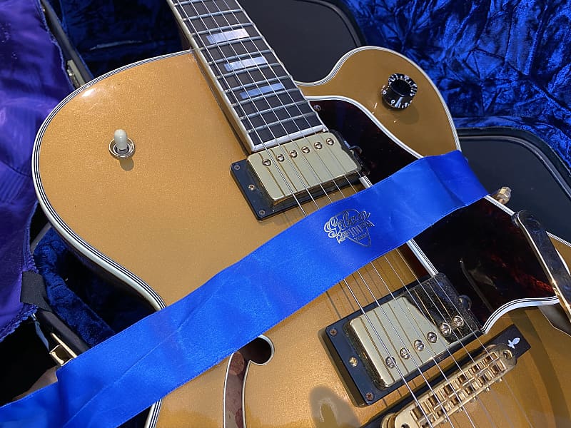 Video! Unreleased 1993 Gibson R+D Chet Atkins Country Gentleman 100th Anniversary 1994 - All Gold w/ Diamond Headstock + Block Inlays image 1