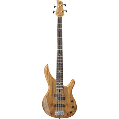 Ministar Basstar Travel Guitar Natural Finish 4 String Bass with Built-in  Amp