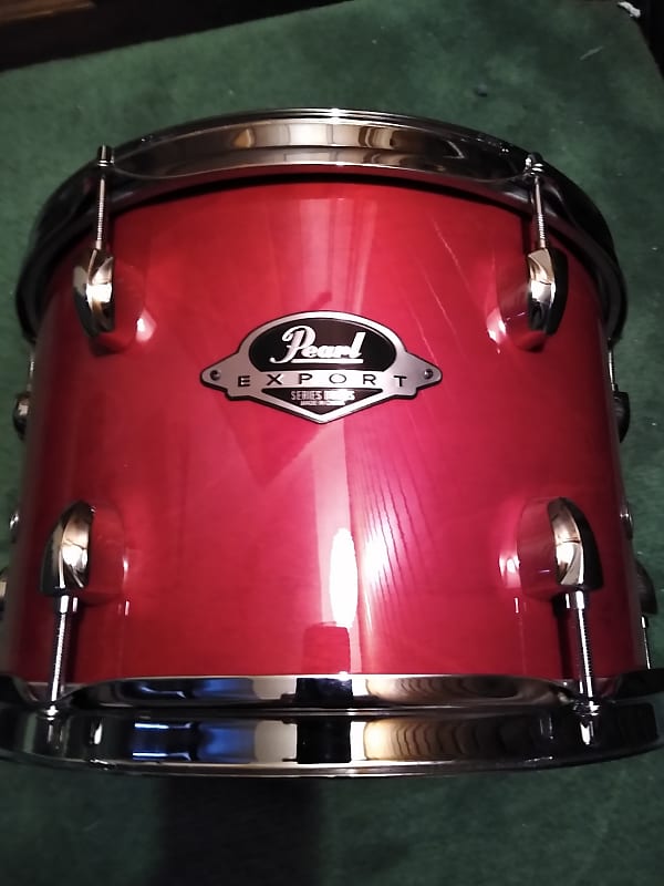 Pearl Export Series 12"(Diameter)X 8"(Depth) Tom With ISS Mount  Red (Cherry?) Lacquer image 1