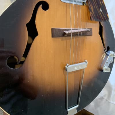 1930s Cromwell G4 Archtop Guitar Vintage Sunburst w/ DeArmond Pickup image 2