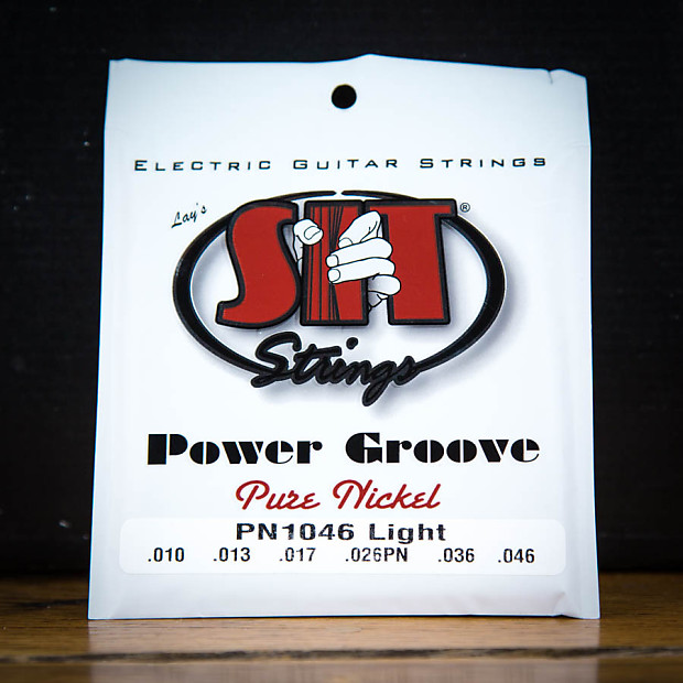 SIT PN1046 Power Groove Pure Nickel Electric Guitar Strings - Light (10-46) image 1