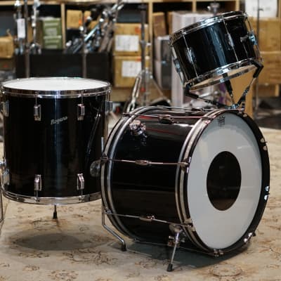 Rogers 12/16/20" Tower/Holiday Drum Set w/Gretsch Hardware 1960s - Black Wrap image 1