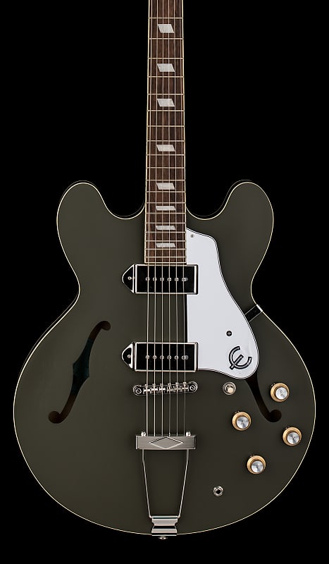 【新品弦張替済】Epiphone CASINO WORN ロック式ペグ ブラック Epiphone Casino, Worn Ebony – A Strings