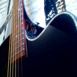 Boulder Creek Solitaire ECR-2B Acoustic Electric Guitar Black image 1