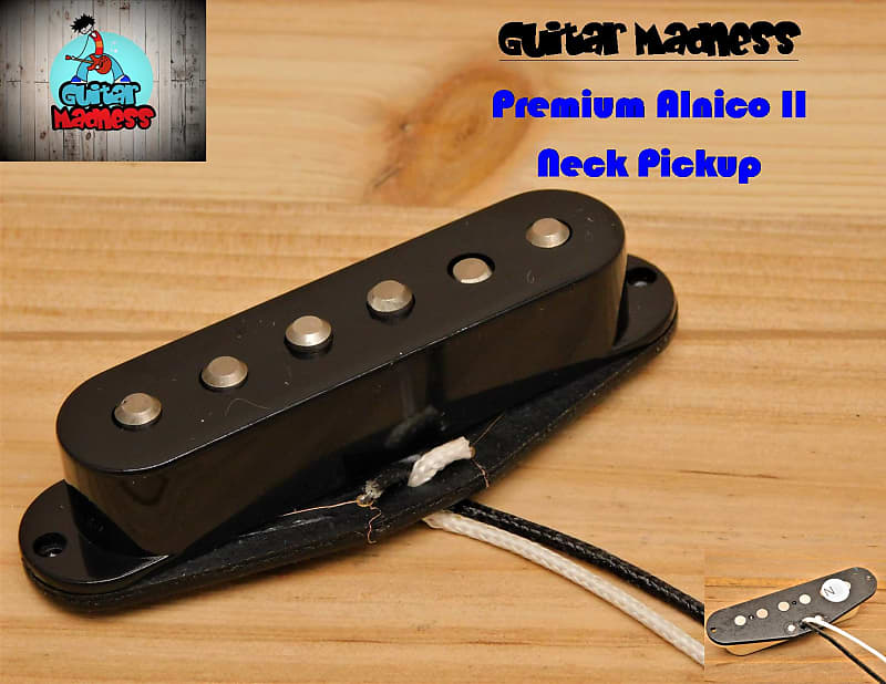 Guitar Madness Premium Alnico II Black Stratocaster® Single Coil Neck For Fender image 1