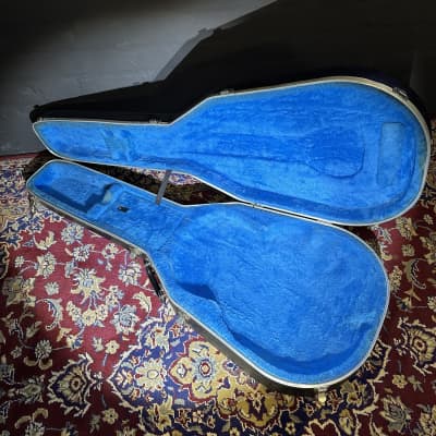 Ovation 1985 Collector's Series Black Guitar Hard Case with a Blue Plush Interior for sale