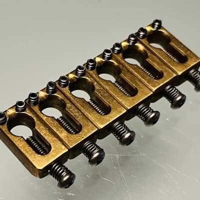 Brass Saddles KEYHOLE Killer Guitar Components 53mm image 8