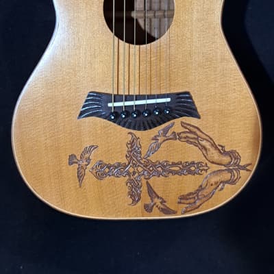 Blueberry  NEW IN STOCK Handmade GUITALELE  Acoustic Guitar - Ukulele Sized 6-String image 2
