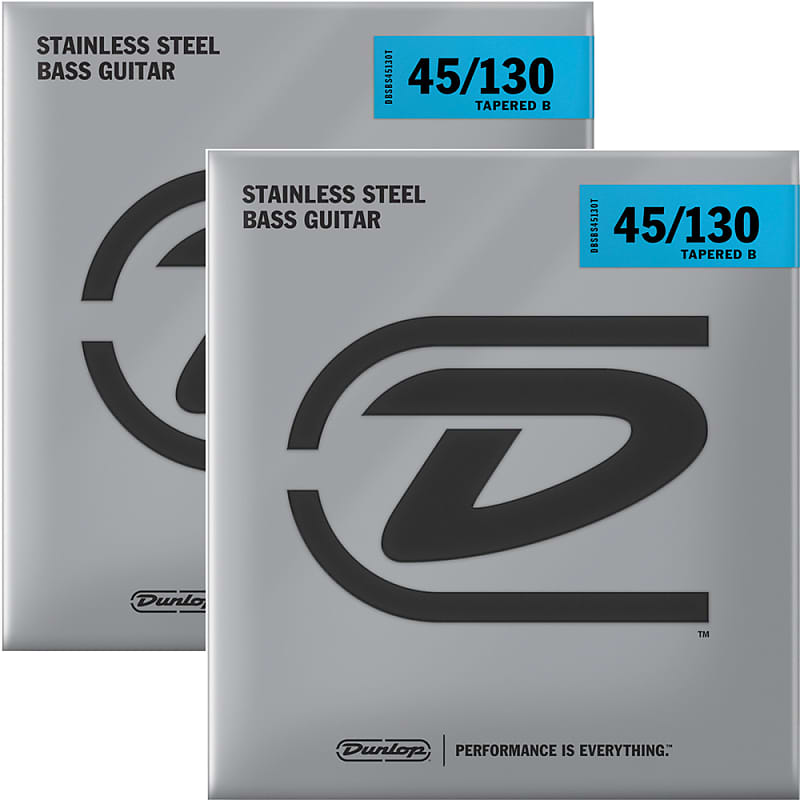 2Pack of Dunlop DBSBS45130T Super Bright Tapered 5String Reverb