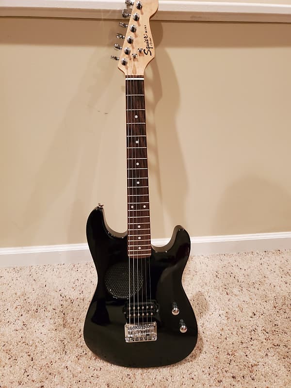 Squier Mini Player Electric Guitar with Builtin Speaker Reverb