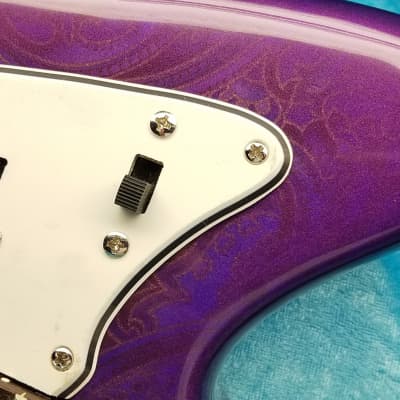 USA Jazzmaster Style Guitar, Duncan A-II Pickups, Warmoth Neck, Custom Purple'burst  Paisley 2021 image 7