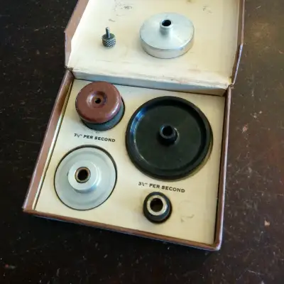 Viking Pair (2) Rubber Hub Tape Reel Holder Spindle Cap Retainer Original  1950s - Black