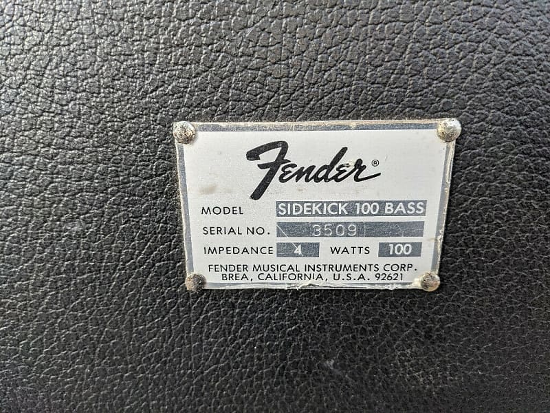 Fender Sidekick Bass100 メンテナンス済 完動品 - メルカリ