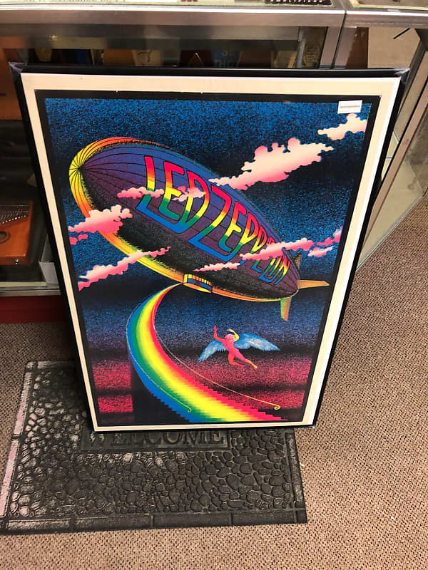 VTG Led Zeppelin Stairway To Heaven Flocked Velvet Poster