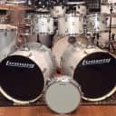 Ludwig Element Evolution 7 Piece Double Bass Drum Set-Zildjian ZBT Cymbals-White