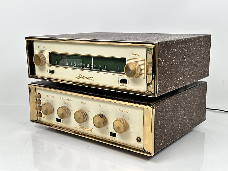 Vintage Sherwood S-3000  Tube Tuner &amp; S-1000 Tube Amplifier  			