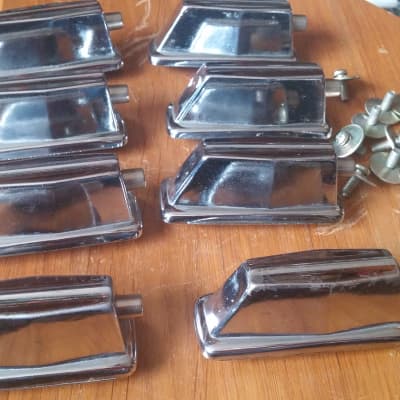 VINTAGE Pearl Coffin STYLE SET OF 8 Bass Drum Lug 70s 90s 80s 2" Spacing image 2