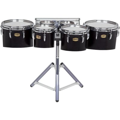 Dynasty Custom Elite Multi-Tenor Marching Drums, Sextet - Black