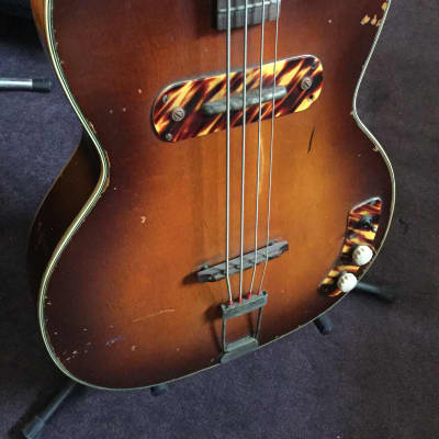 Kay Thin Twin K162 Bass 1950's Tobacco Burst image 3