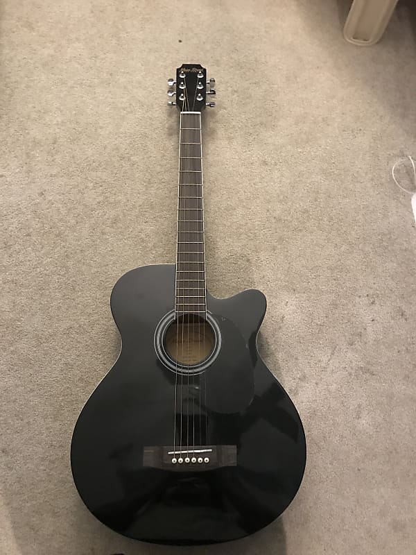 Main Street Guitar Company 38” Acoustic Cut Away Black image 1