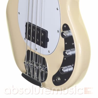 Sterling By Musicman SUB RAY4 Bass Guitar, Vintage Cream, Jatoba Fingerboard image 5