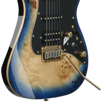 Michael Kelly Custom Collection '60s Burl Electric Guitar - 347987 - 809164022794 Blue Burl image 6